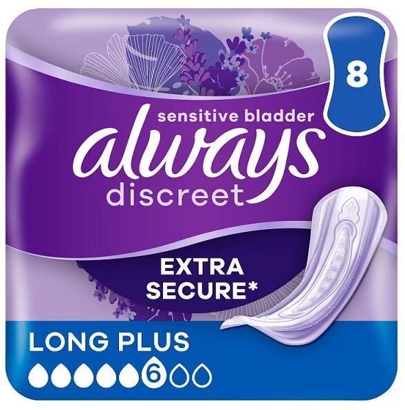 Always\u0020Discreet\u0020Pads\u0020Long\u0020Plus\u0020\u002D\u00208\u0020Pack