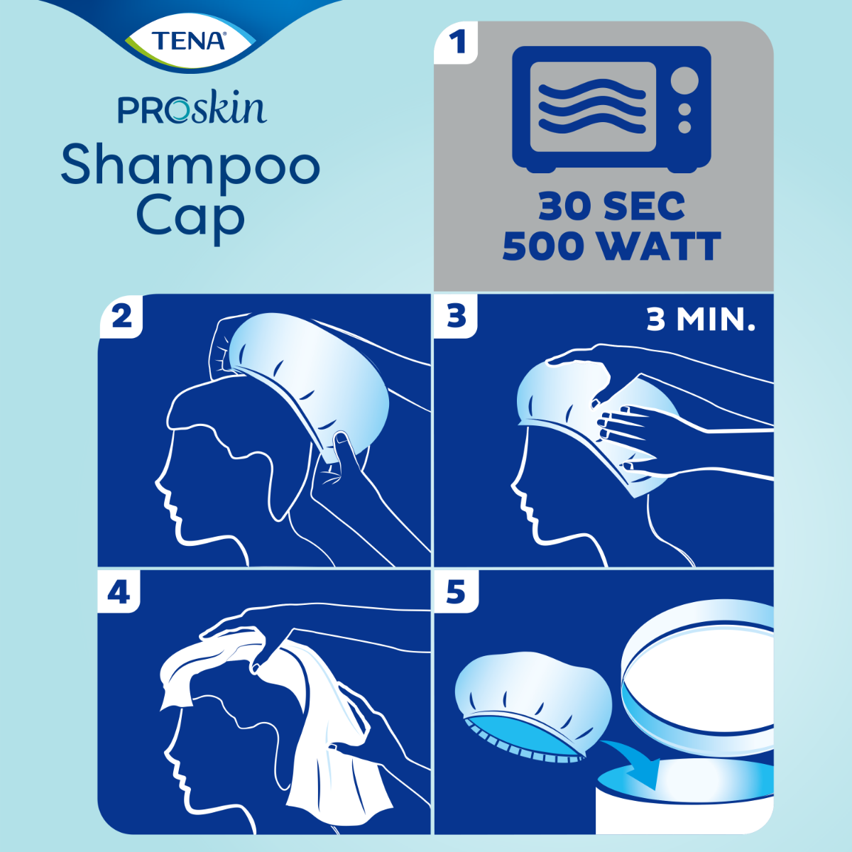 TENA\u0020Proskin\u0020Shampoo\u0020Cap\u0020\u002D\u00201\u0020Pack