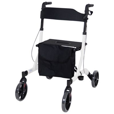 Deluxe\u0020Ultra\u0020Lightweight\u0020Folding\u00204\u0020wheel\u0020Rollator\u0020WHITE\u0020\u002D\u0020Each