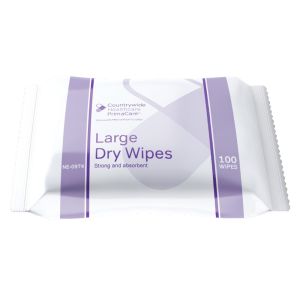 Primacare Large Dry Wipes - 30x32cm - 100 Pack